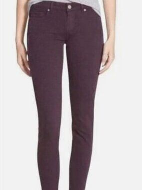 PAIGE DENIM Skyline Ankle Peg Jeans Black Cherry Slim Denim 29